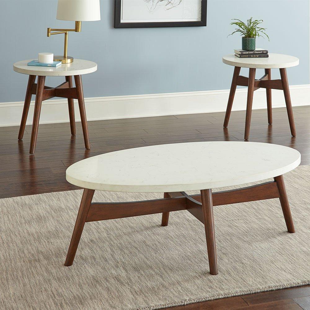 Rent to Own Steve Silver Serena Silverstone Coffee End Table Set at